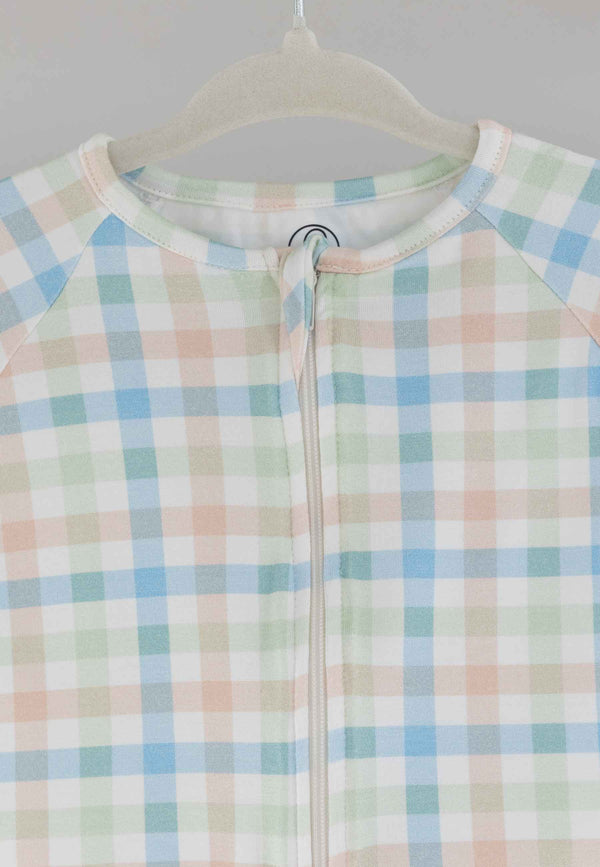 Bamboo Zip Romper - Sunny Picnic - Blue Balloon