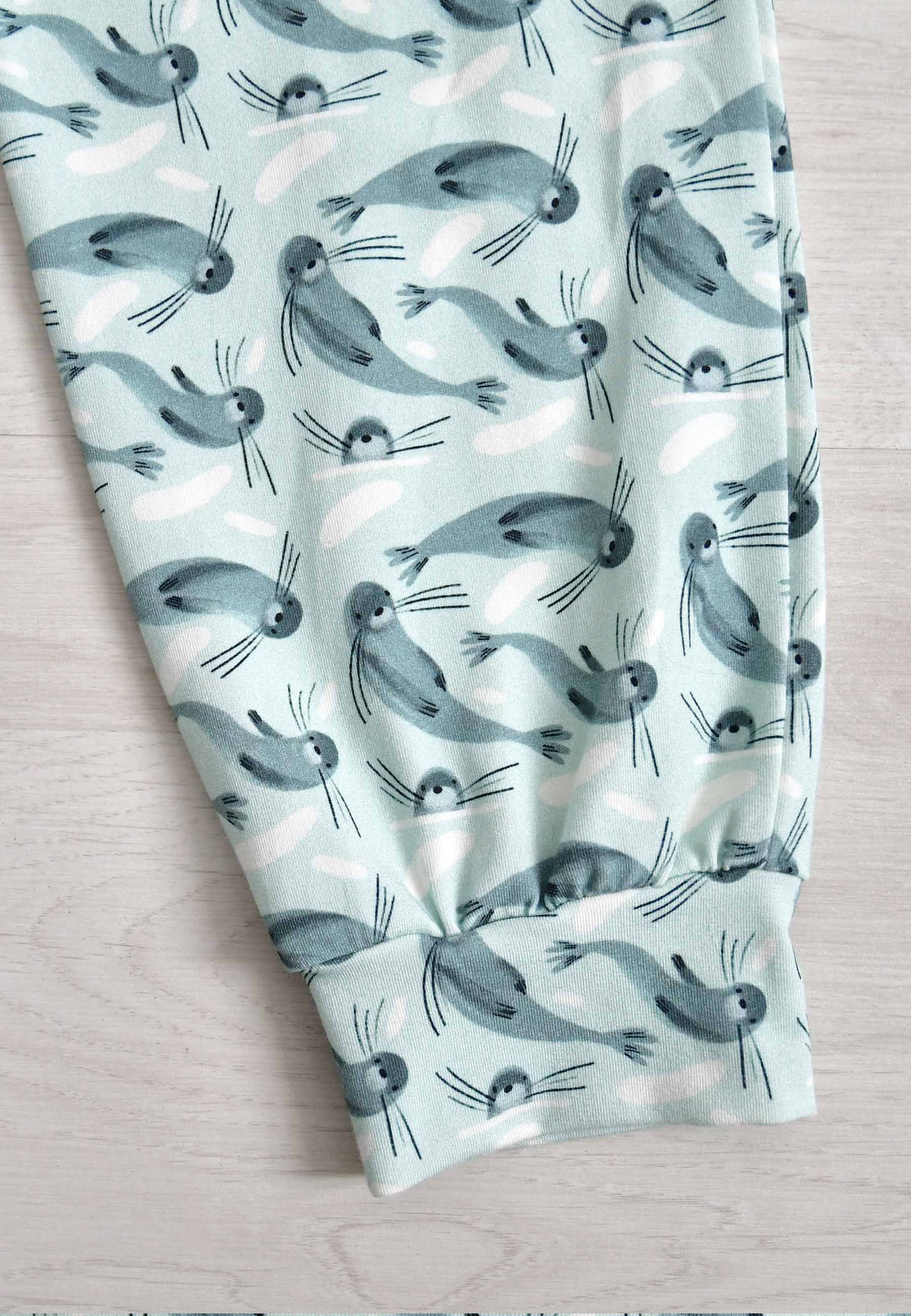 Two-Piece Bamboo Pajamas - Seals - Blue Balloon