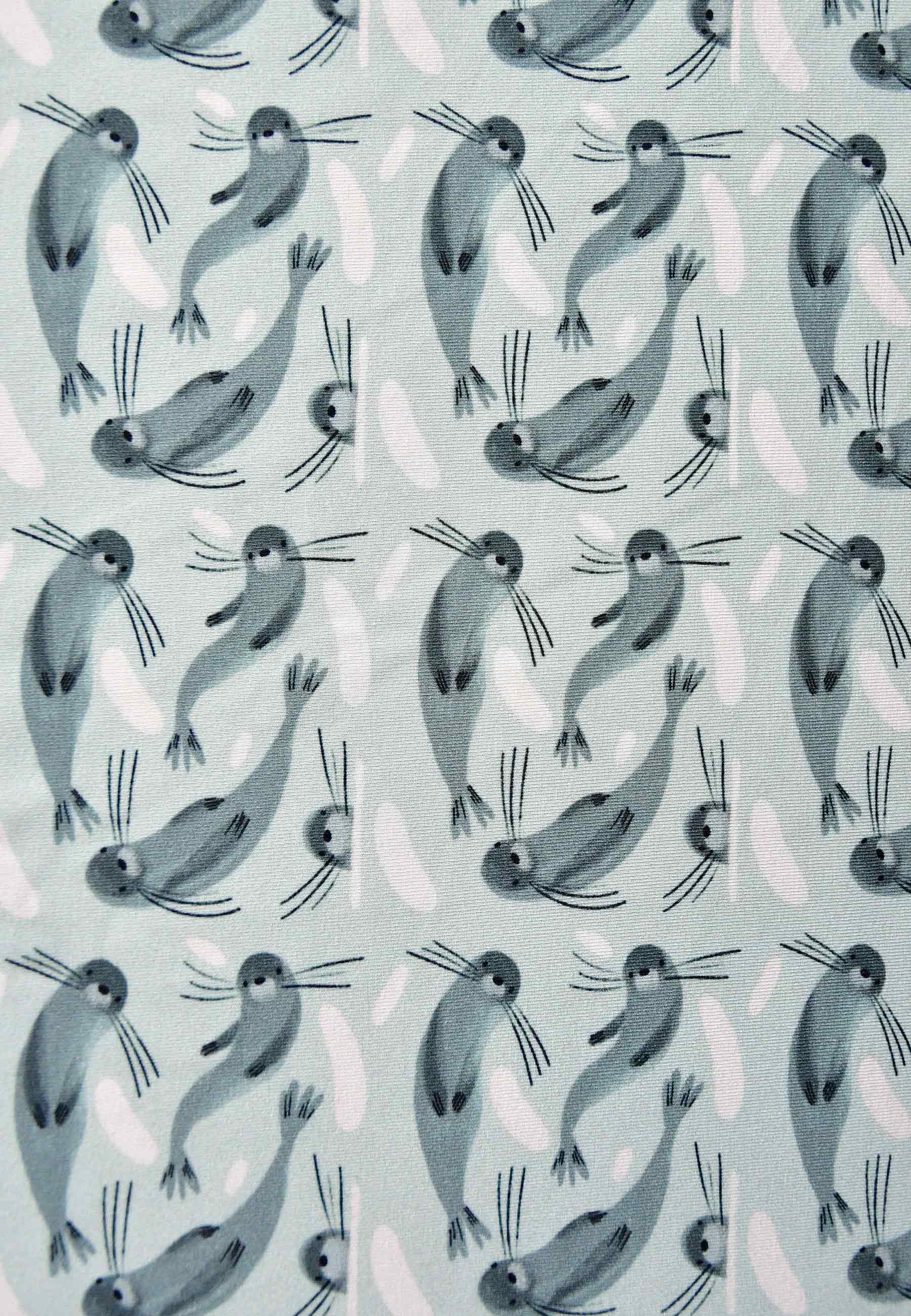 Two-Piece Bamboo Pajamas - Seals - Blue Balloon