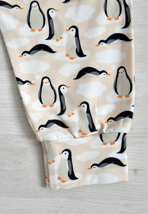Two-Piece Bamboo Pajamas - Penguins - Blue Balloon