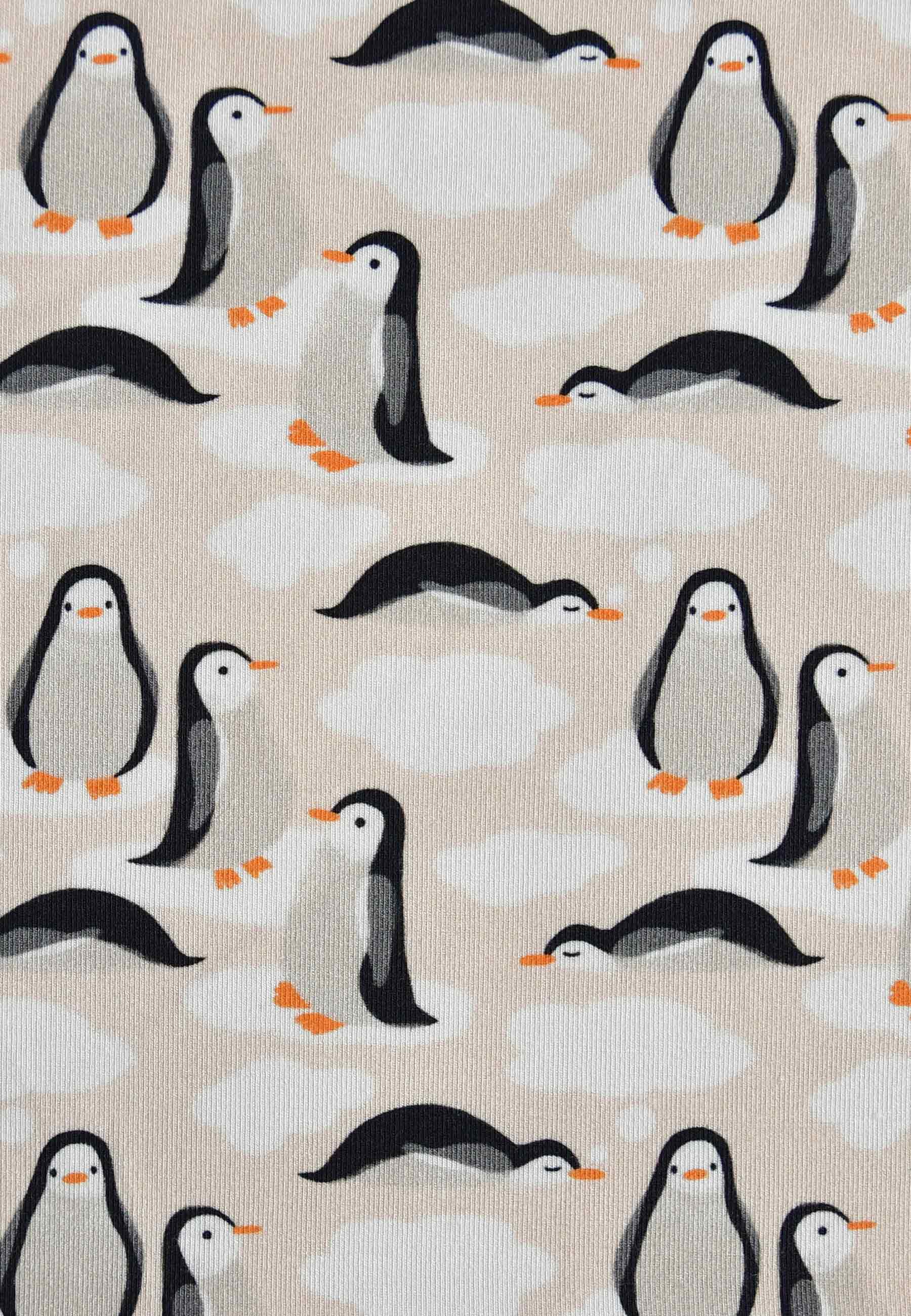 Tutina con zip in bambù - Pinguini - Palloncino blu