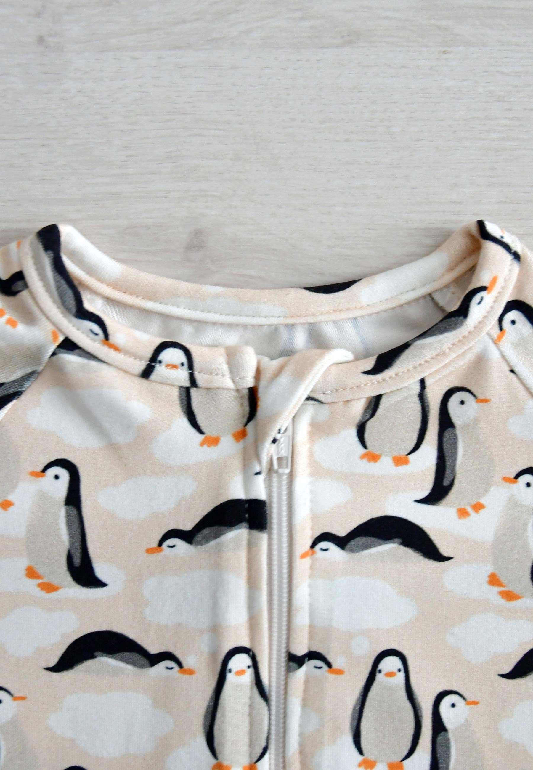 Bamboo Zip Romper - Penguins - Blue Balloon