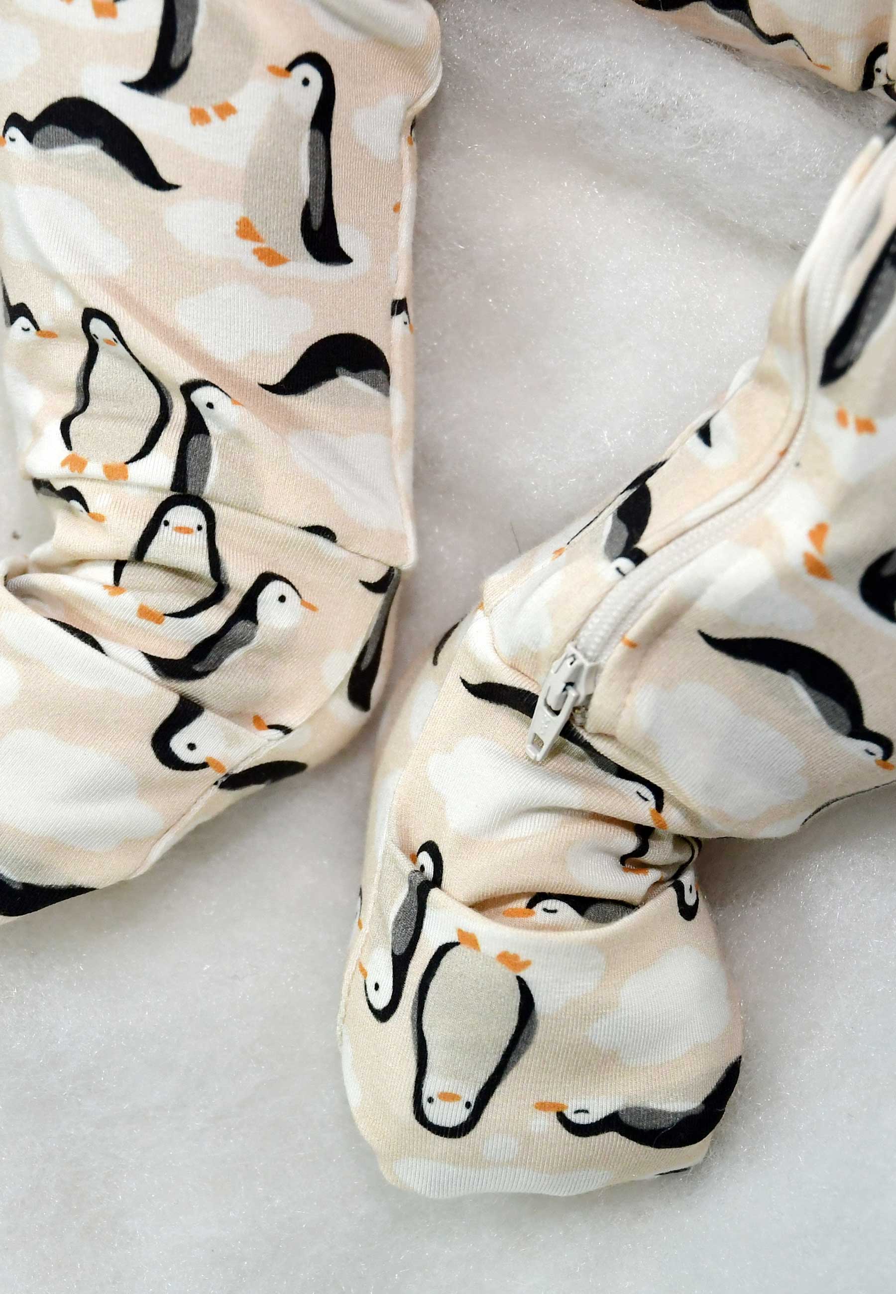 Bamboo Zip Romper - Penguins - Blue Balloon
