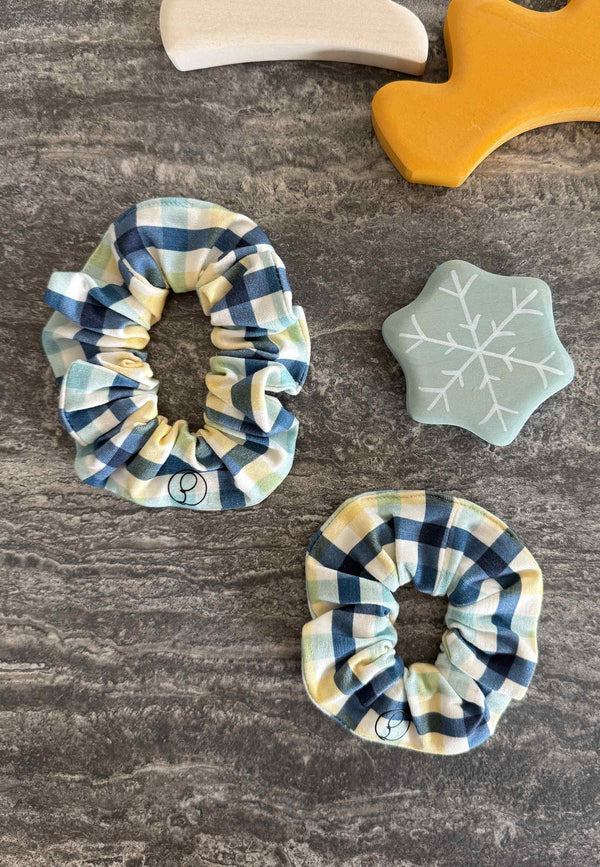 Chouchou in bambù (scrunchie) - Cielo Invernale - Palloncino Blu