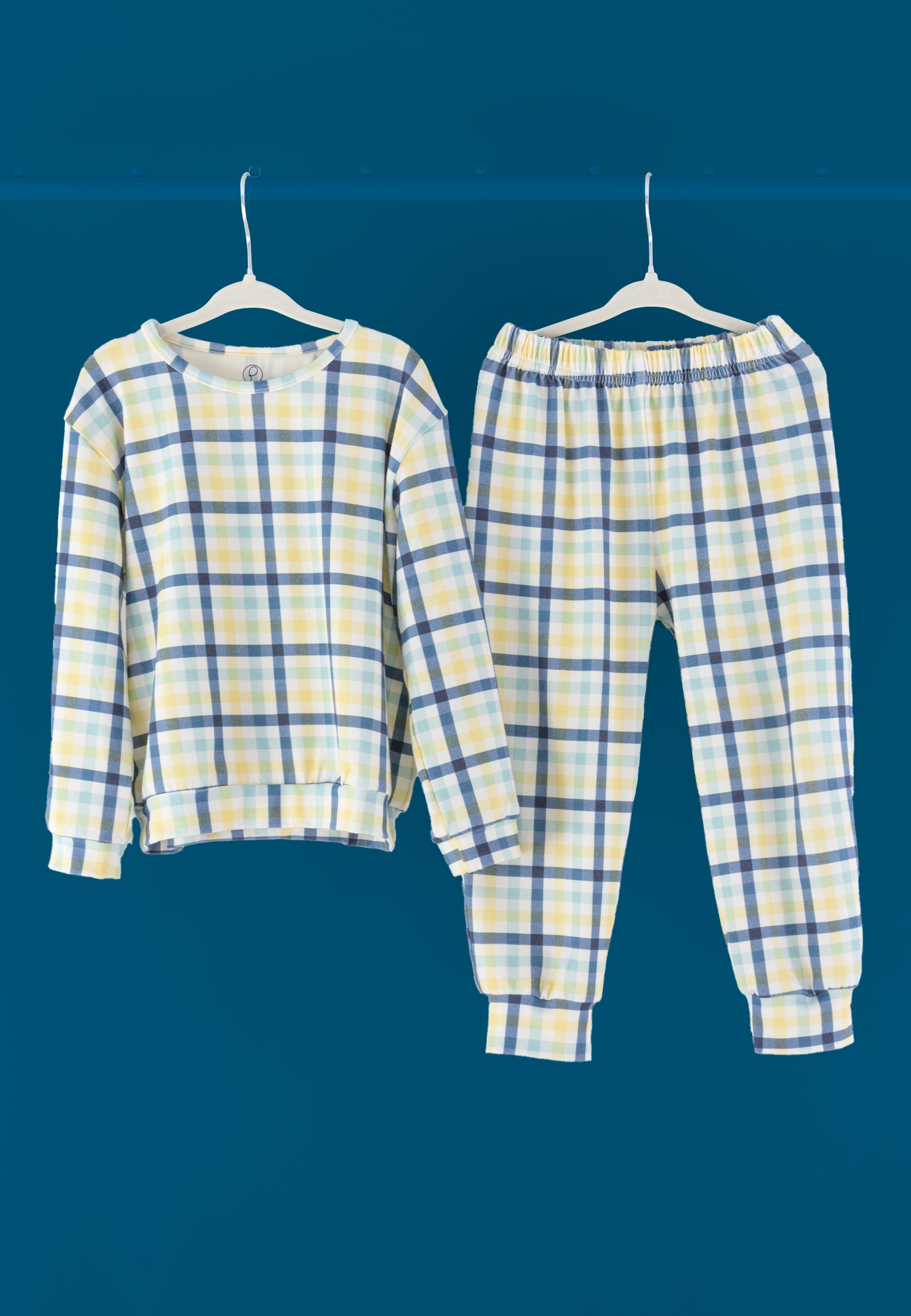 Two-Piece Bamboo Pajamas - Winter Sky - Blue Balloon