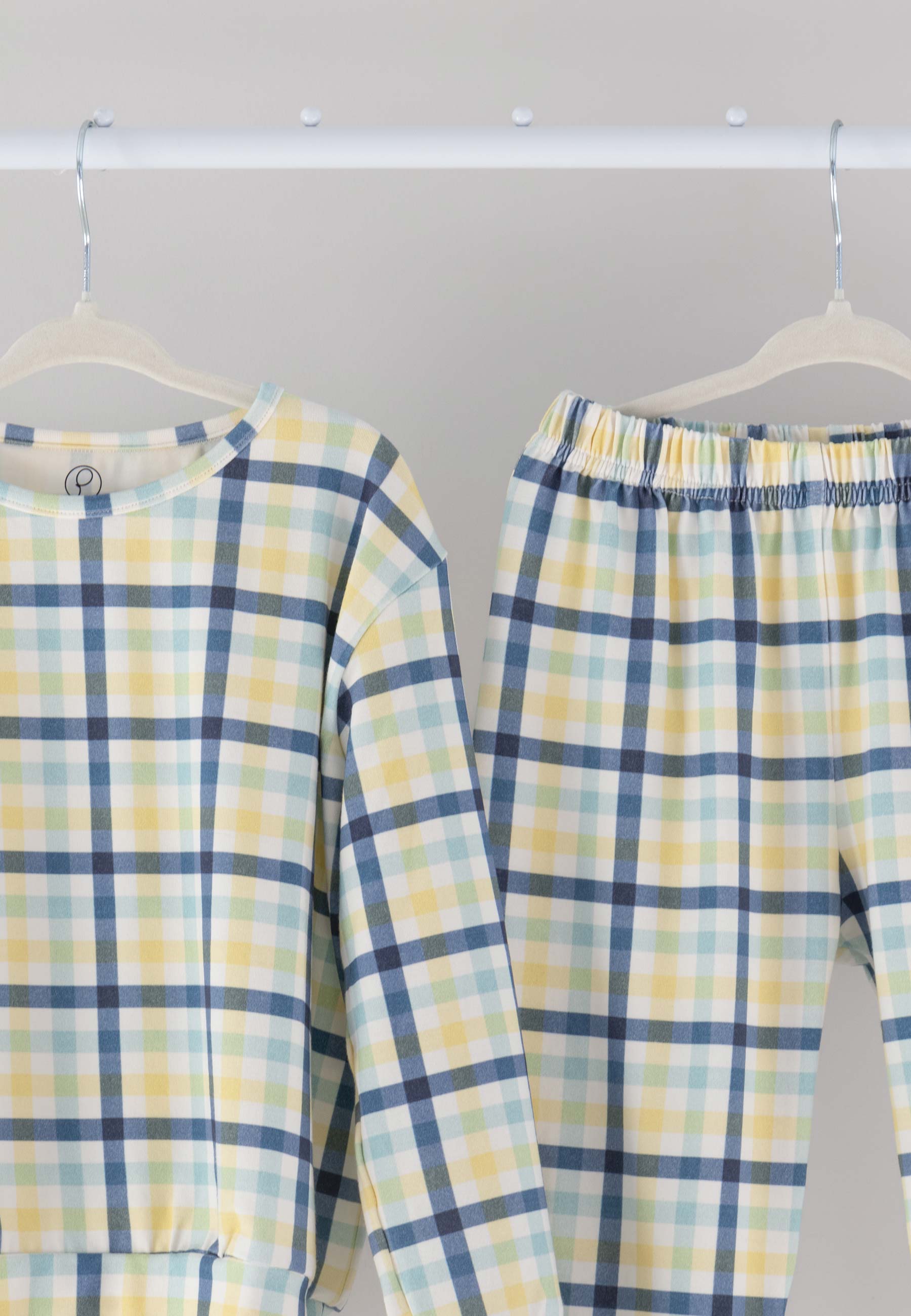 Two-Piece Bamboo Pajamas - Winter Sky - Blue Balloon