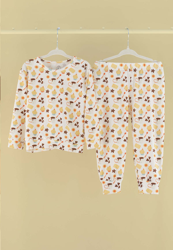 Two-Piece Bamboo Pajamas - Let's Have a Snack - Blue Balloon