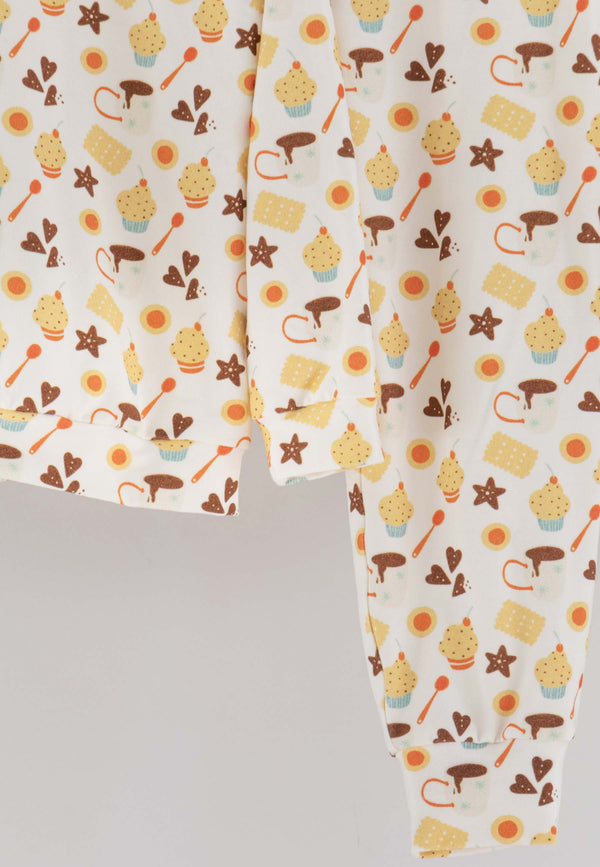 Two-Piece Bamboo Pajamas - Let's Have a Snack - Blue Balloon