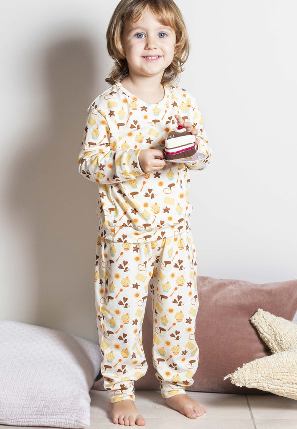 Two-Piece Bamboo Pajamas - Let's Have a Snack - Blue Balloon