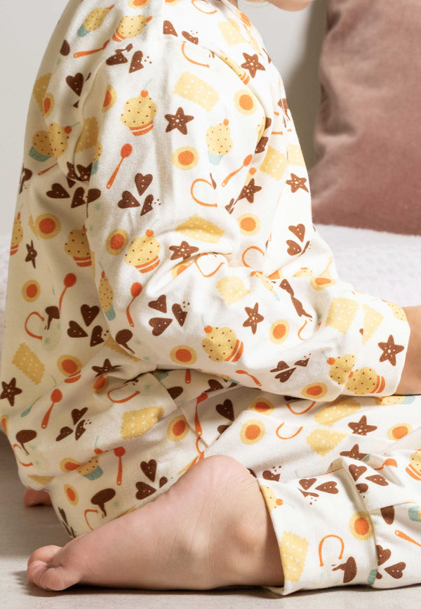 Two-Piece Bamboo Pajamas - Let's Have a Snack - Blue Balloon