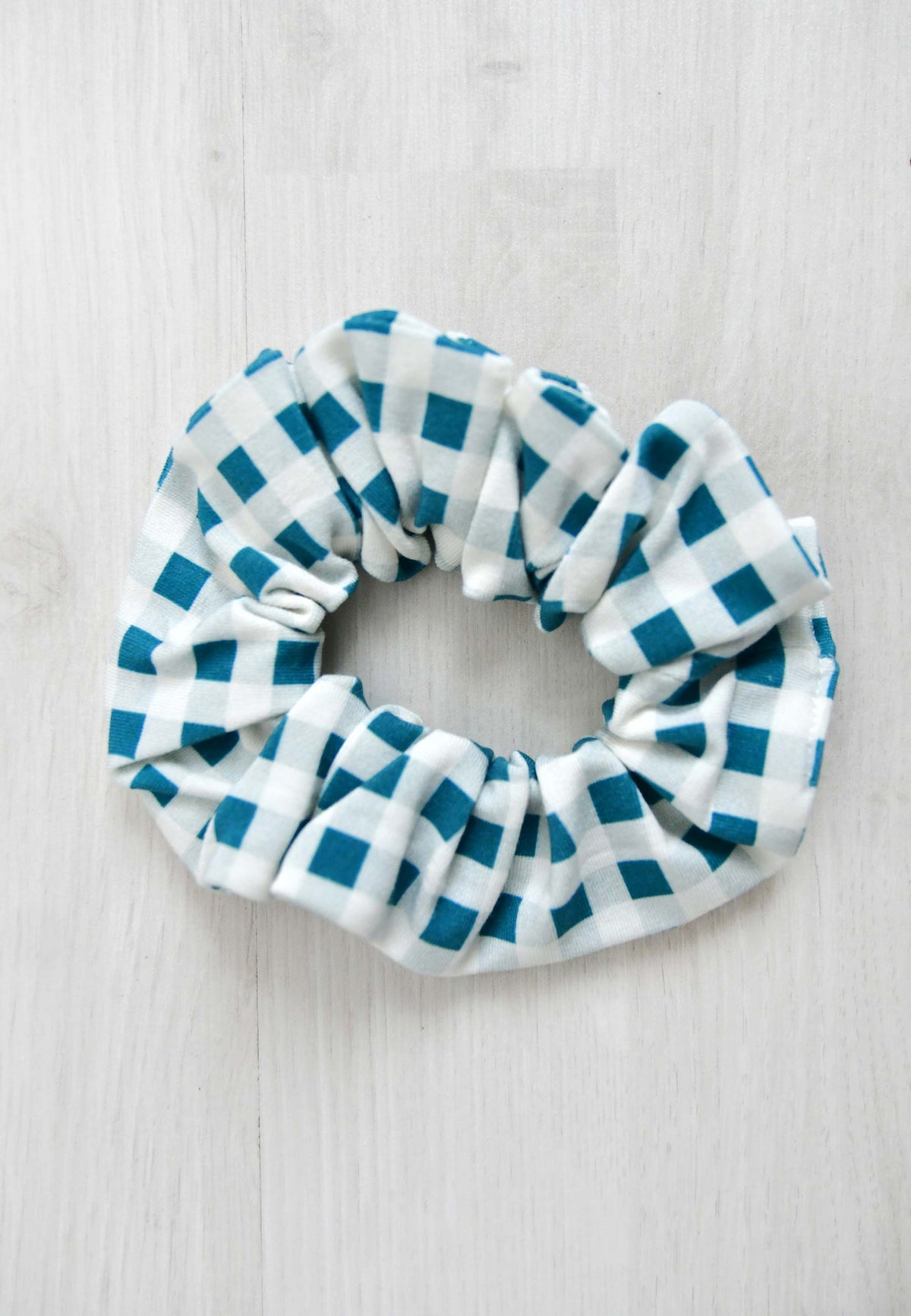 Chouchou (scrunchie) in bambù - Abete - Palloncino blu
