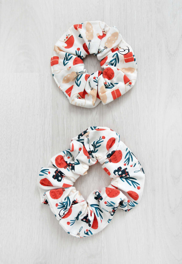 Bamboo Chouchou (scrunchie) - Christmas Magic - Blue Balloon