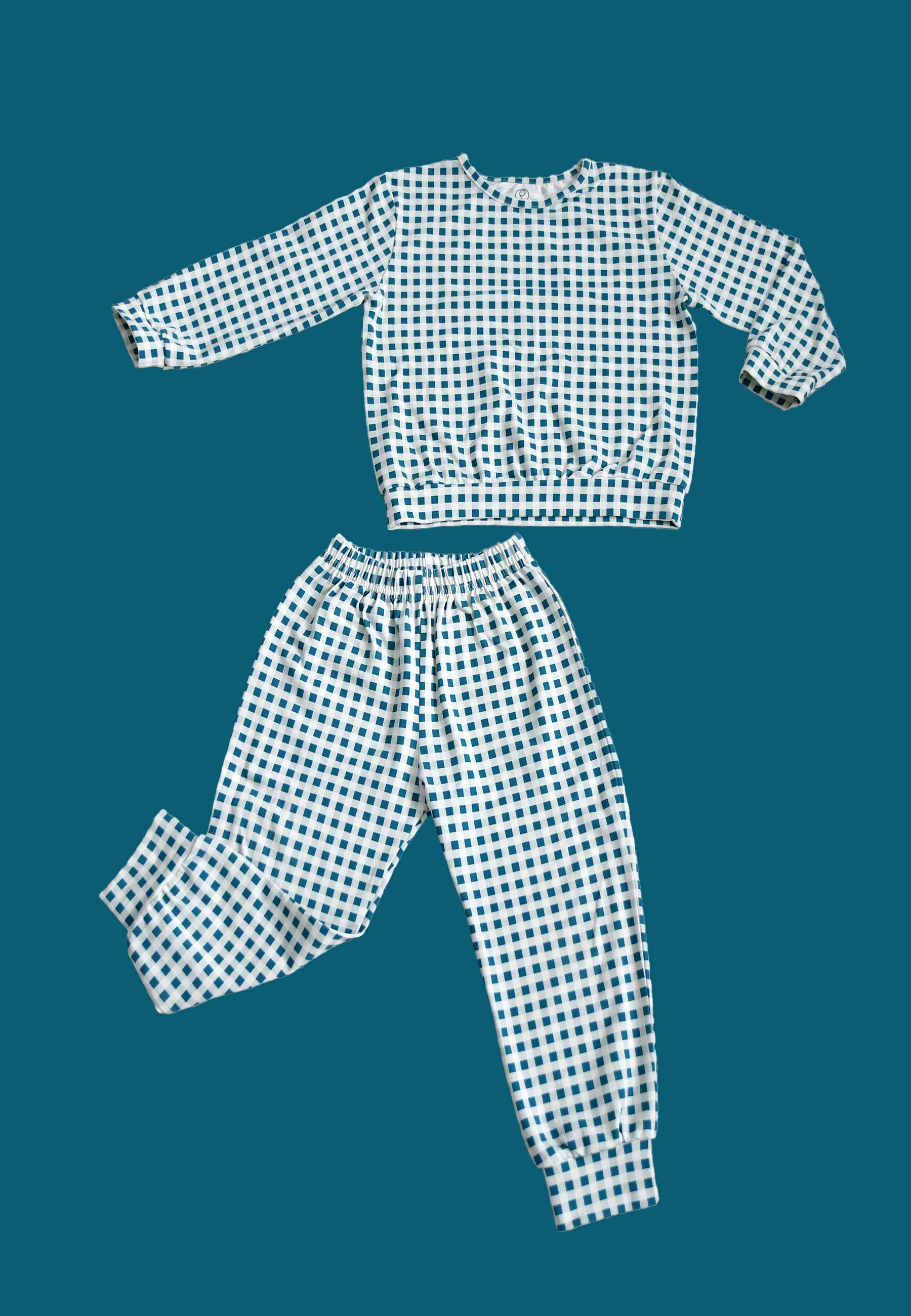 Two-Piece Bamboo Pajamas - Fir - Blue Balloon