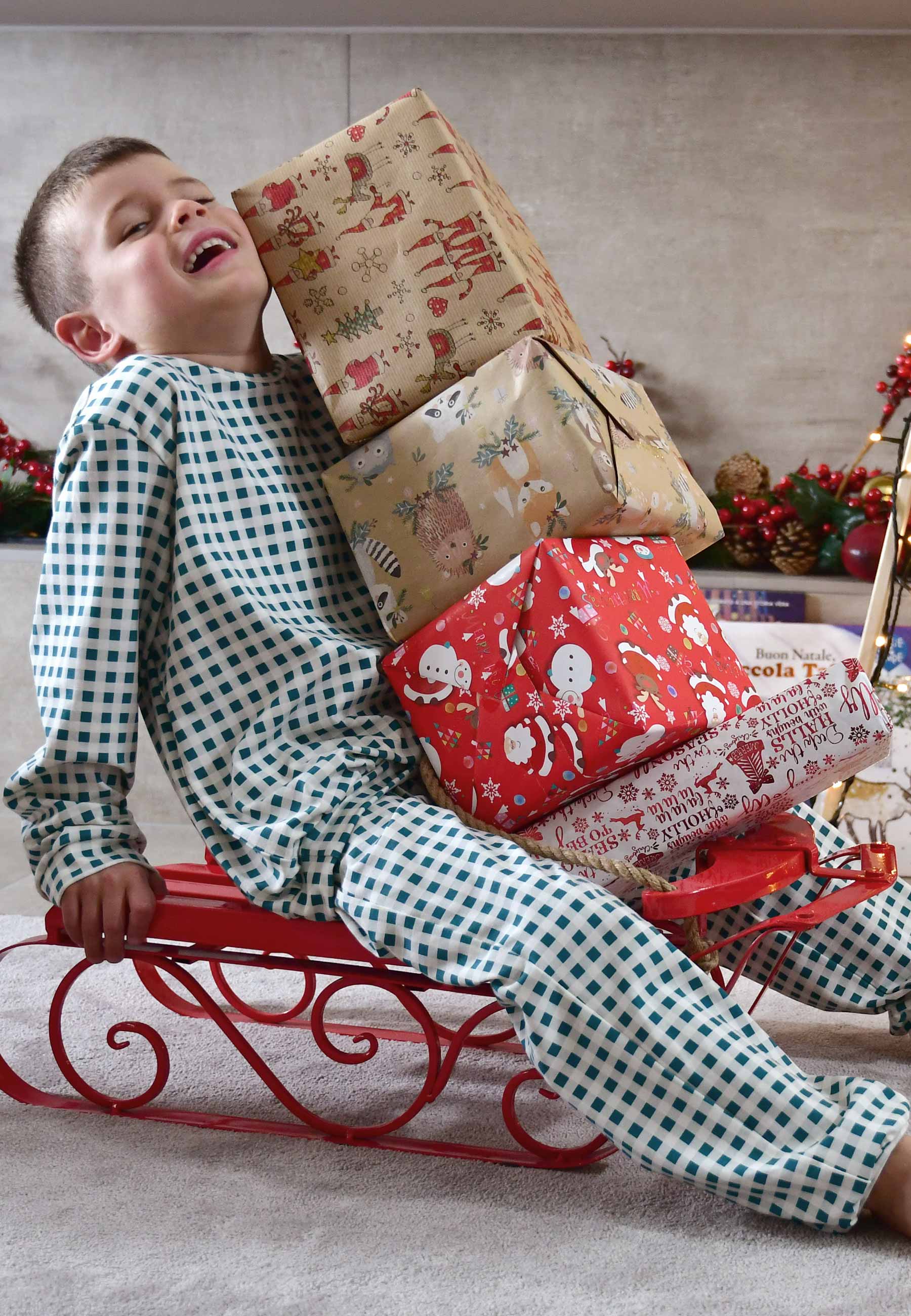 Two-Piece Bamboo Pajamas - Fir - Blue Balloon