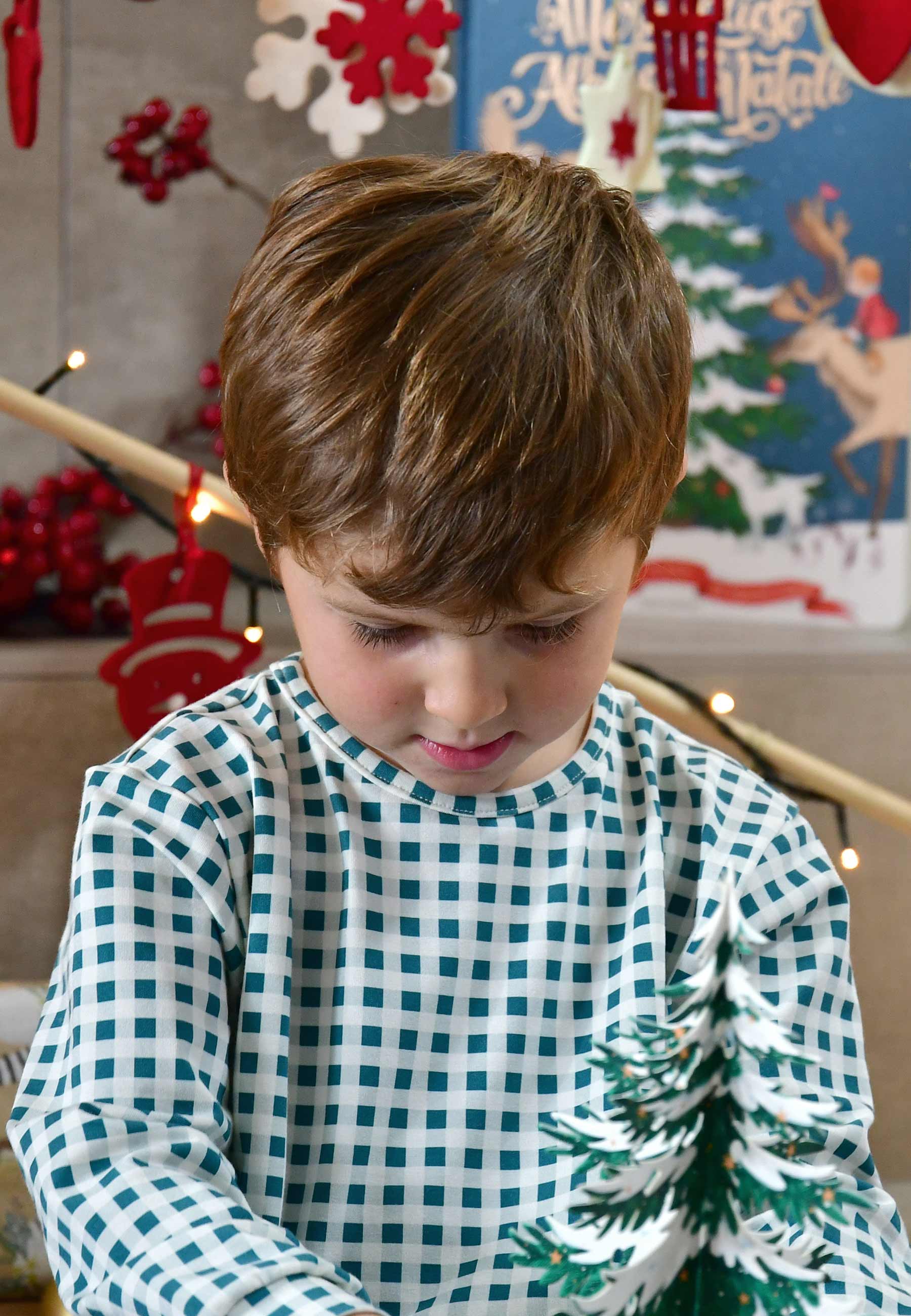 Two-Piece Bamboo Pajamas - Fir - Blue Balloon