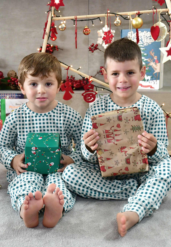 Two-Piece Bamboo Pajamas - Fir - Blue Balloon