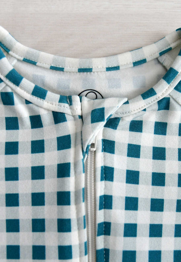 Bamboo Zip Romper - Fir - Blue Balloon