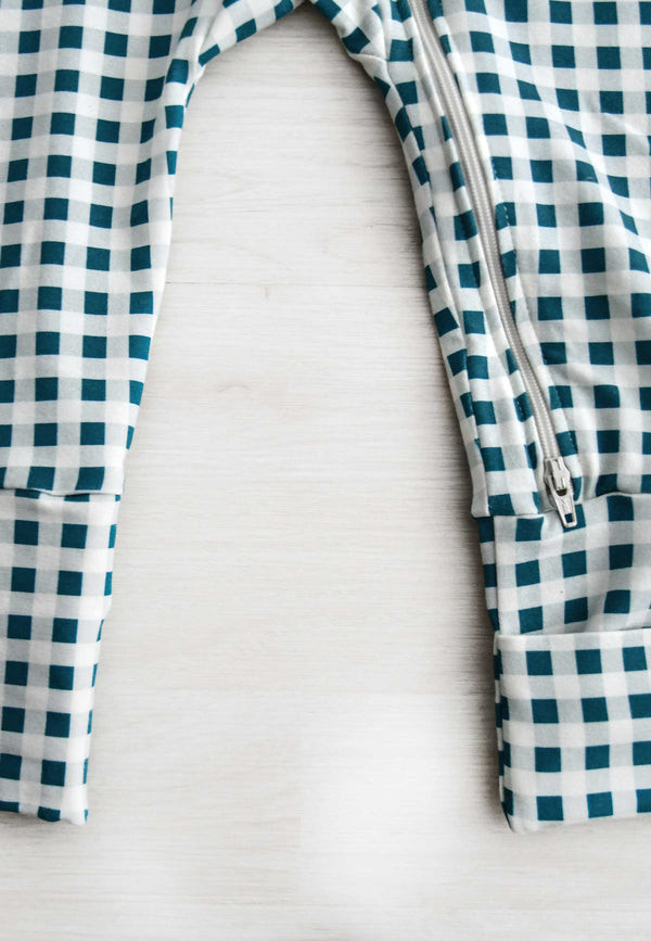 Bamboo Zip Romper - Fir - Blue Balloon