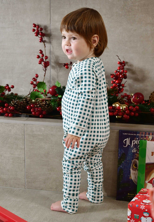 Tutina Zip in Bambù - Abete - Palloncino Blu