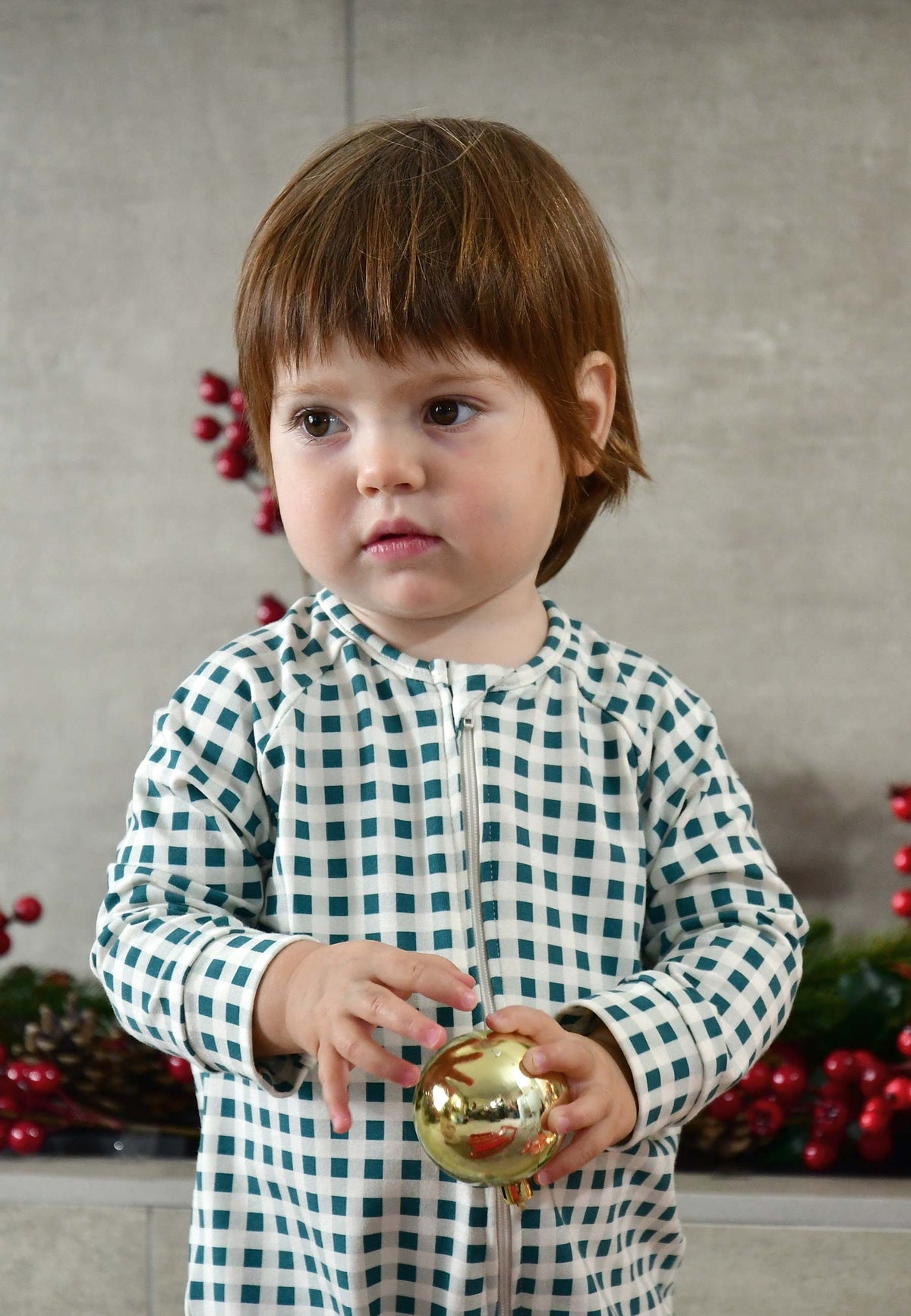 Bamboo Zip Romper - Fir - Blue Balloon
