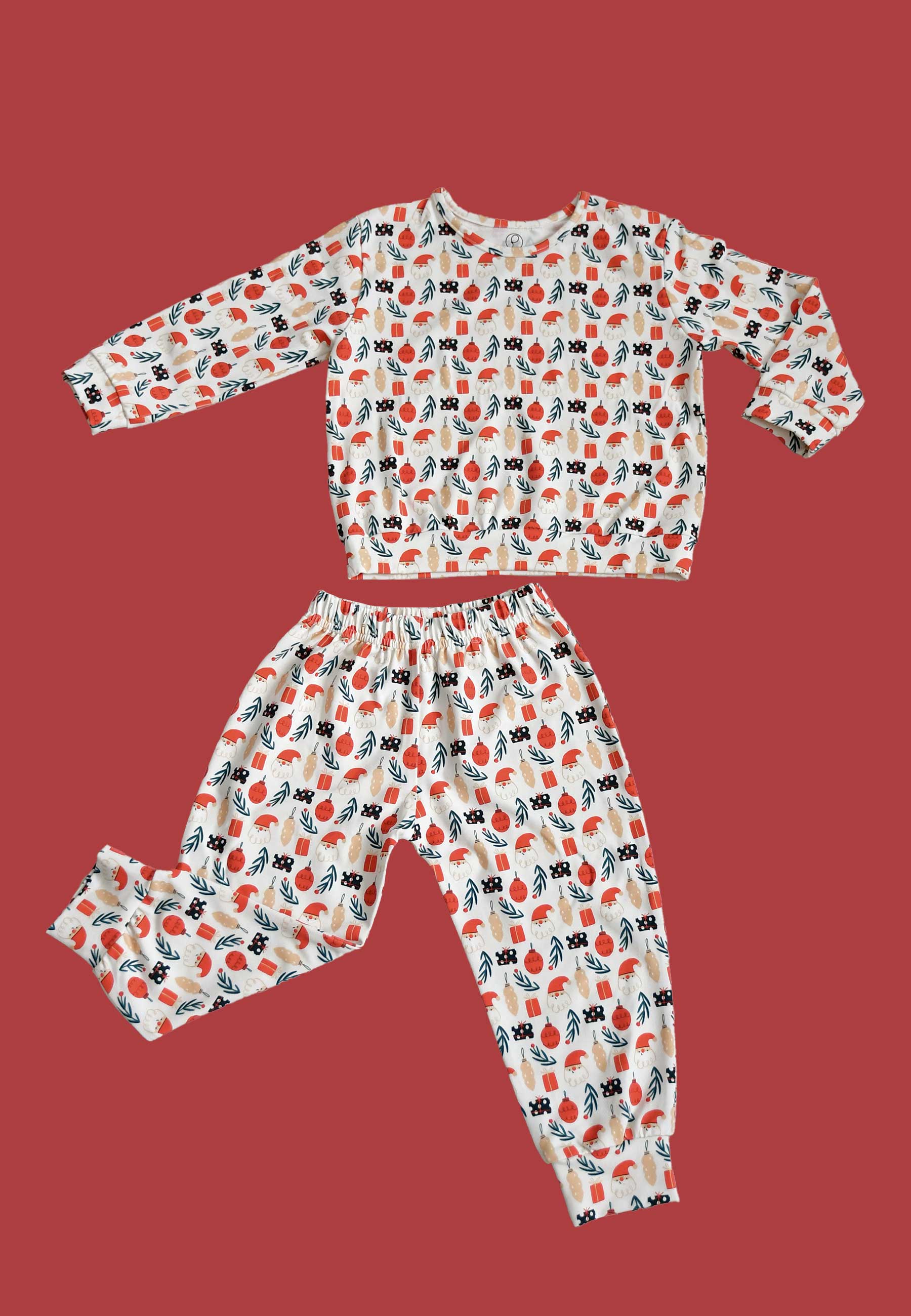 Two-Piece Bamboo Pajamas - Christmas Magic - Blue Balloon