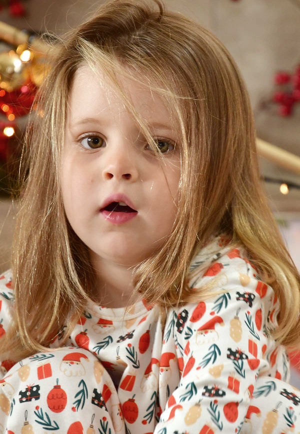 Two-Piece Bamboo Pajamas - Christmas Magic - Blue Balloon