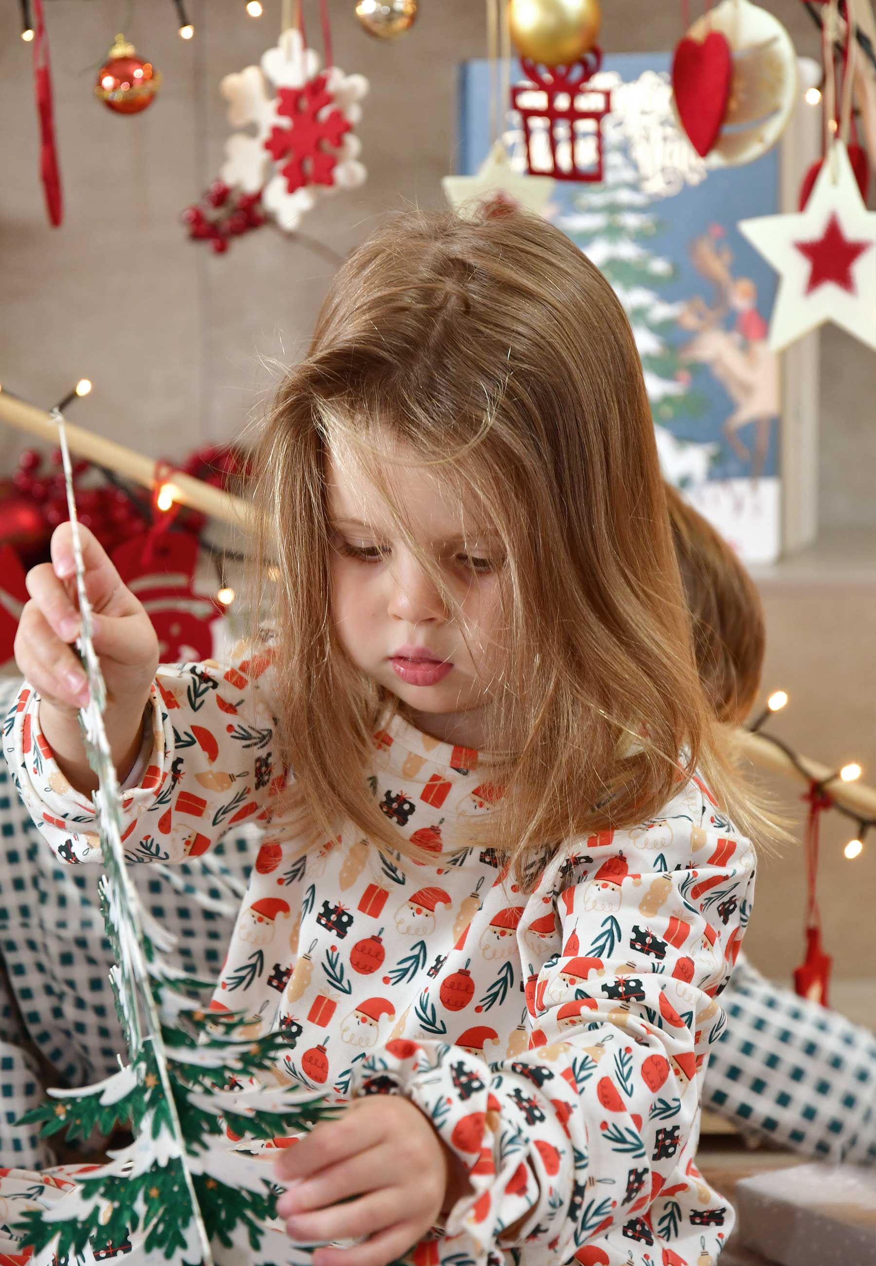 Two-Piece Bamboo Pajamas - Christmas Magic - Blue Balloon