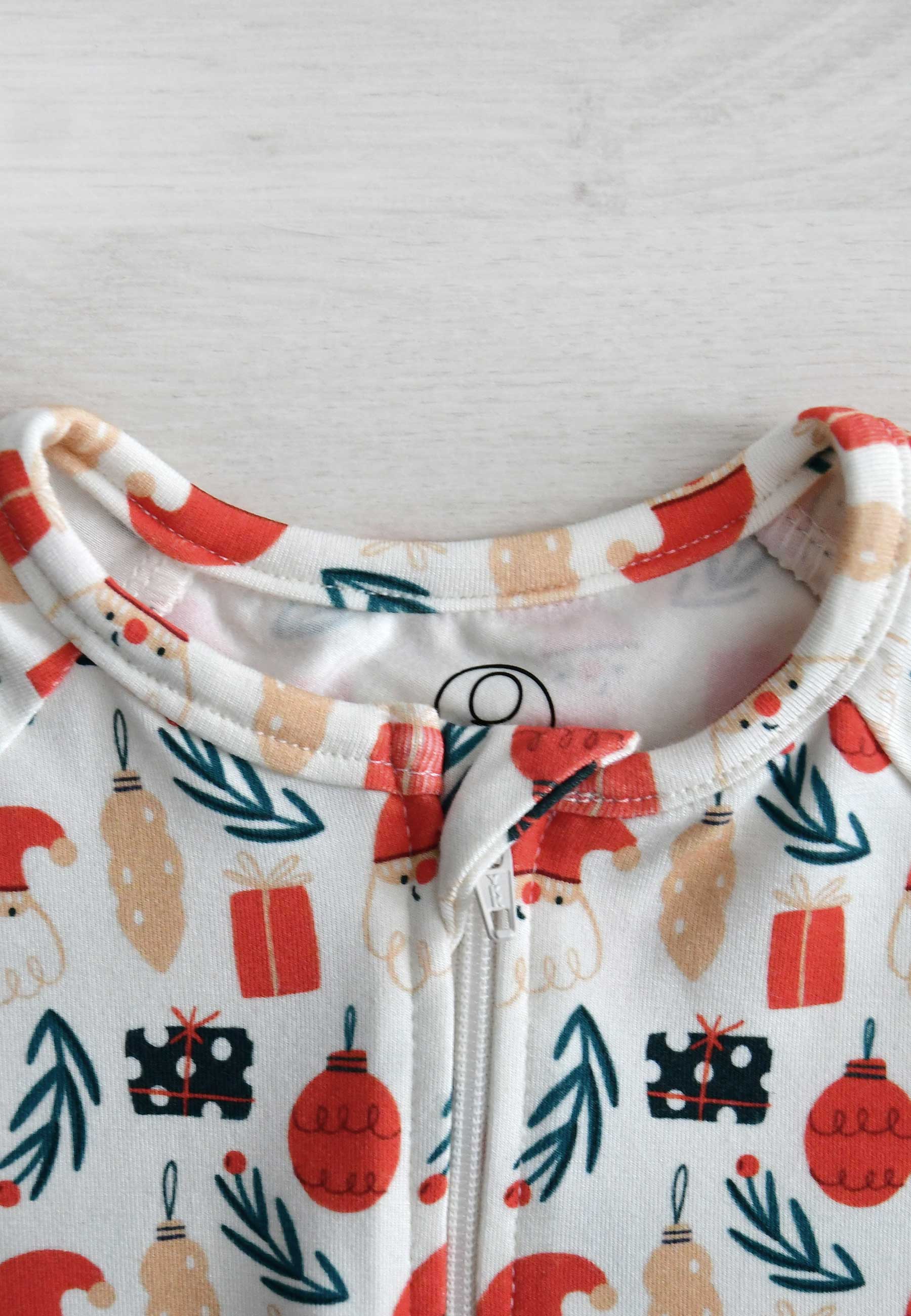 Bamboo Zip Romper - Christmas Magic - Blue Balloon