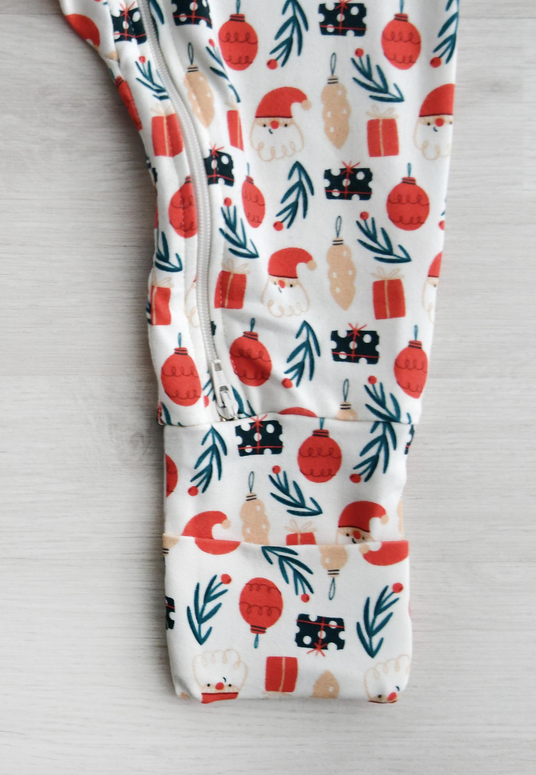 Bamboo Zip Romper - Christmas Magic - Blue Balloon