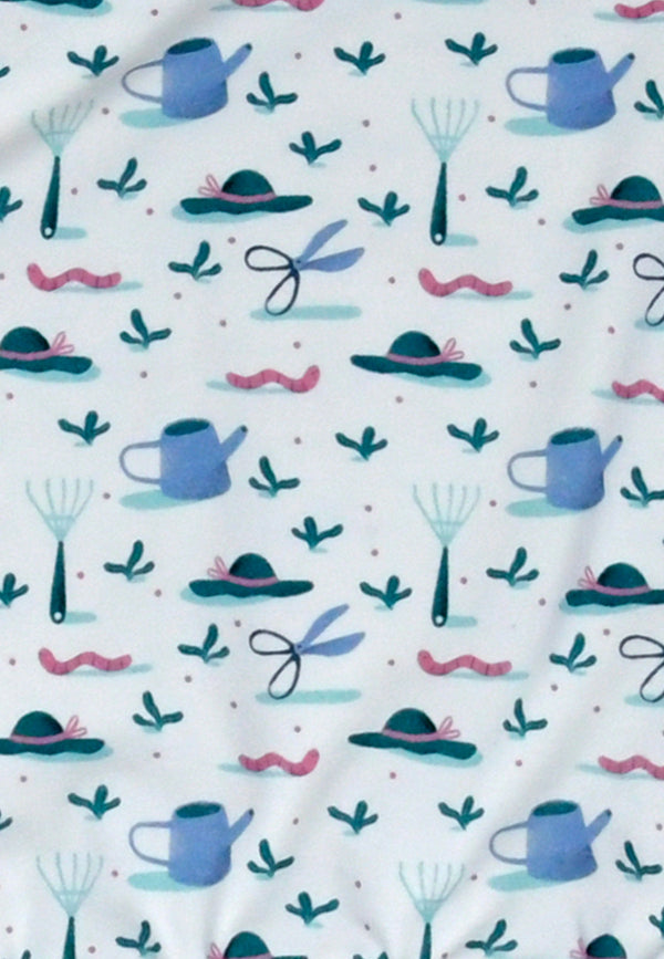 Two-Piece Bamboo Pajamas - In the Garden - Blue Balloon