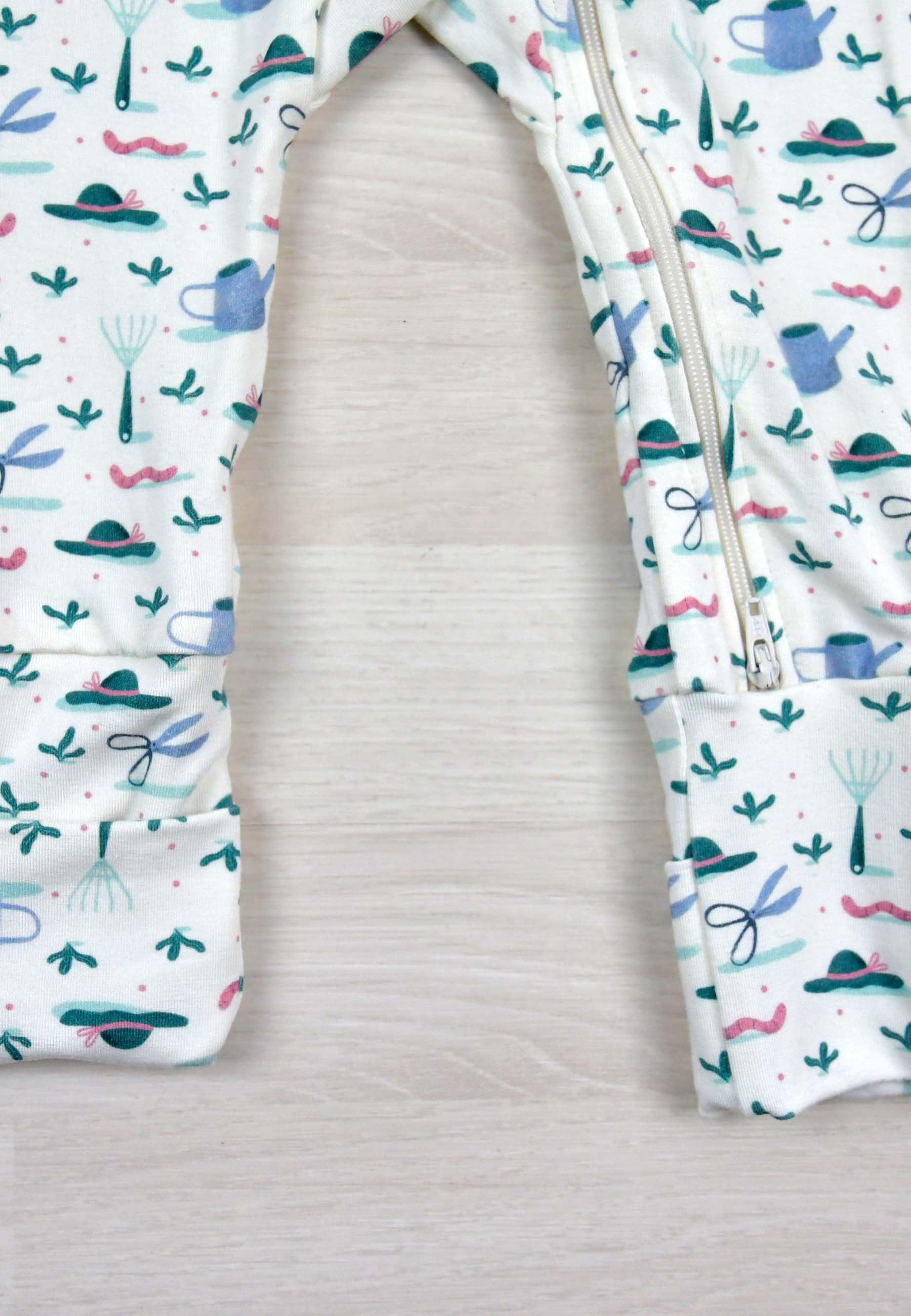 Bamboo Zip Romper - In the Garden - Blue Balloon