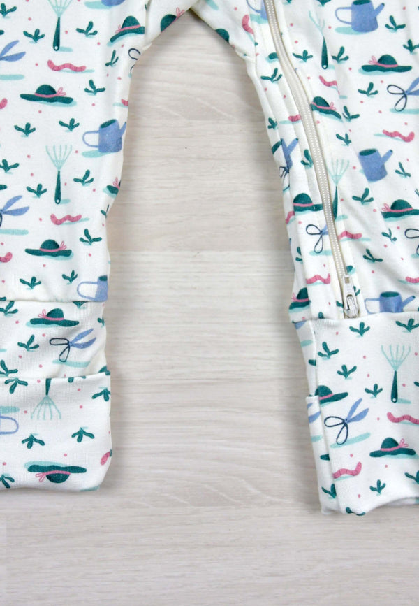 Bamboo Zip Romper - In the Garden - Blue Balloon