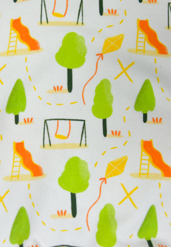 Tutina in Bamboo con Zip - Parco Giochi - Palloncino Blu