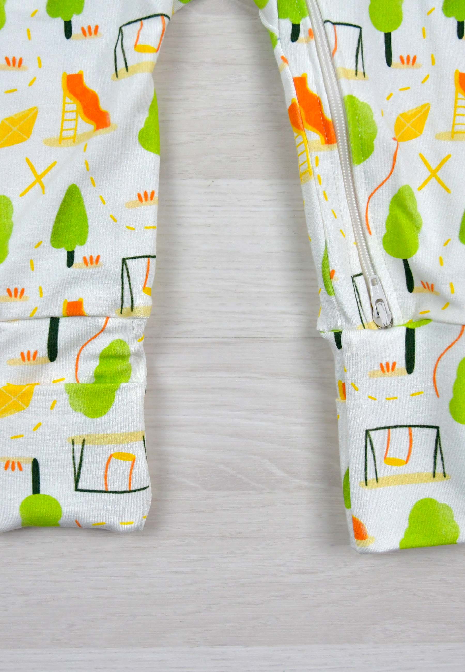 Tutina in Bamboo con Zip - Parco Giochi - Palloncino Blu
