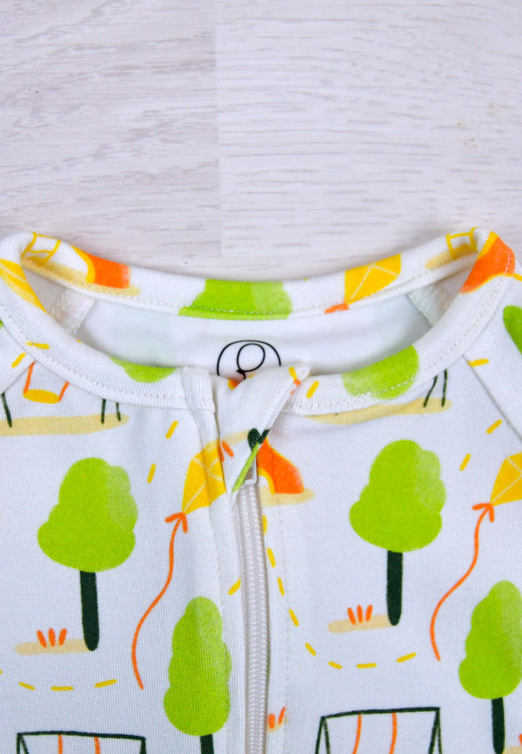 Bamboo Zip Romper - Playground - Blue Balloon