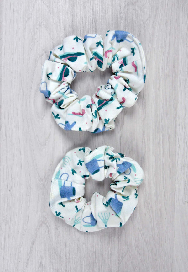 Bamboo Chouchou (scrunchie) - In the Garden - Blue Balloon