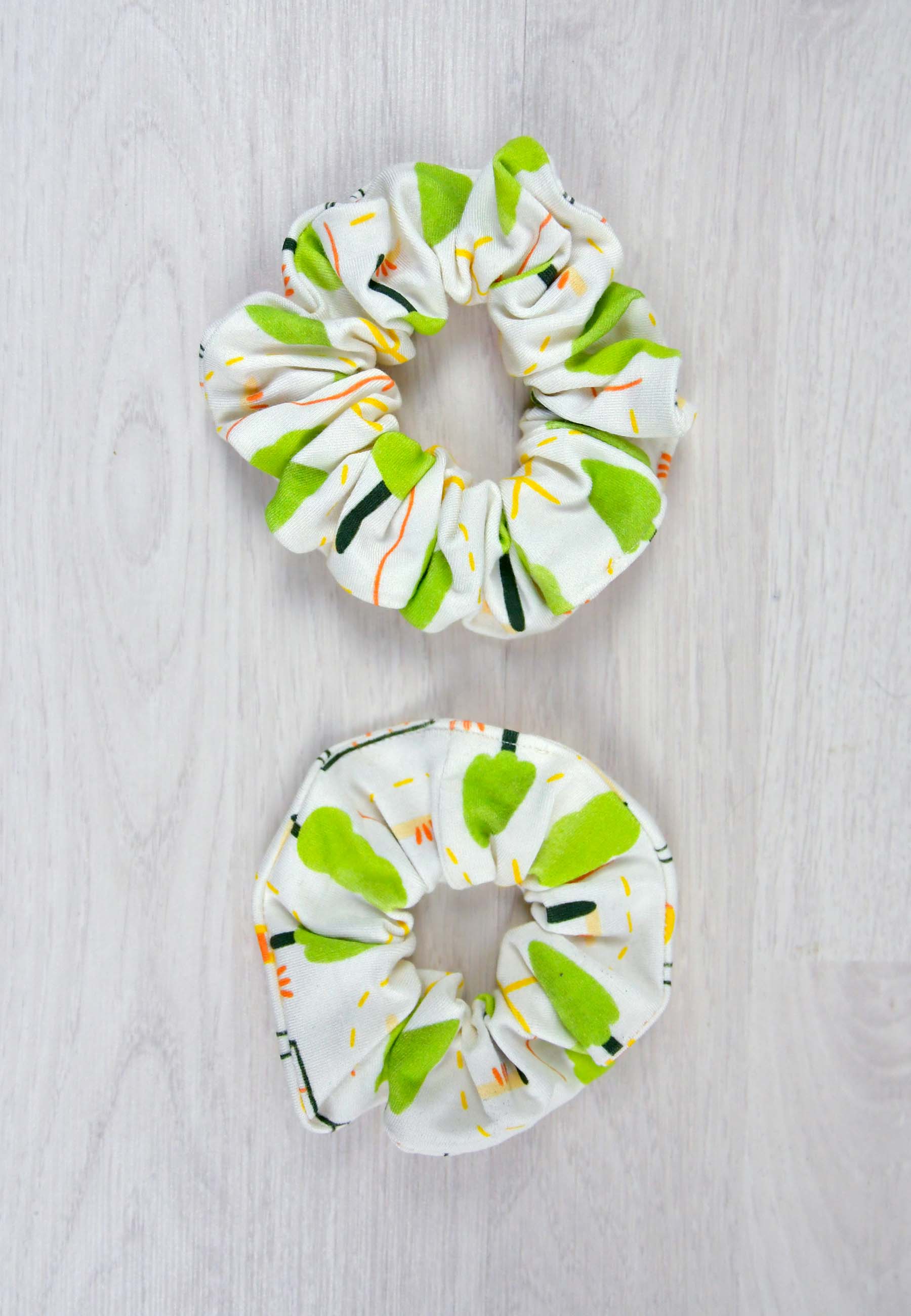 Chouchou in bambù (scrunchie) - Parchetto - Palloncino Blu