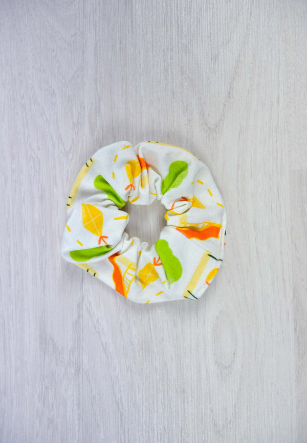 Chouchou in bambù (scrunchie) - Parchetto - Palloncino Blu