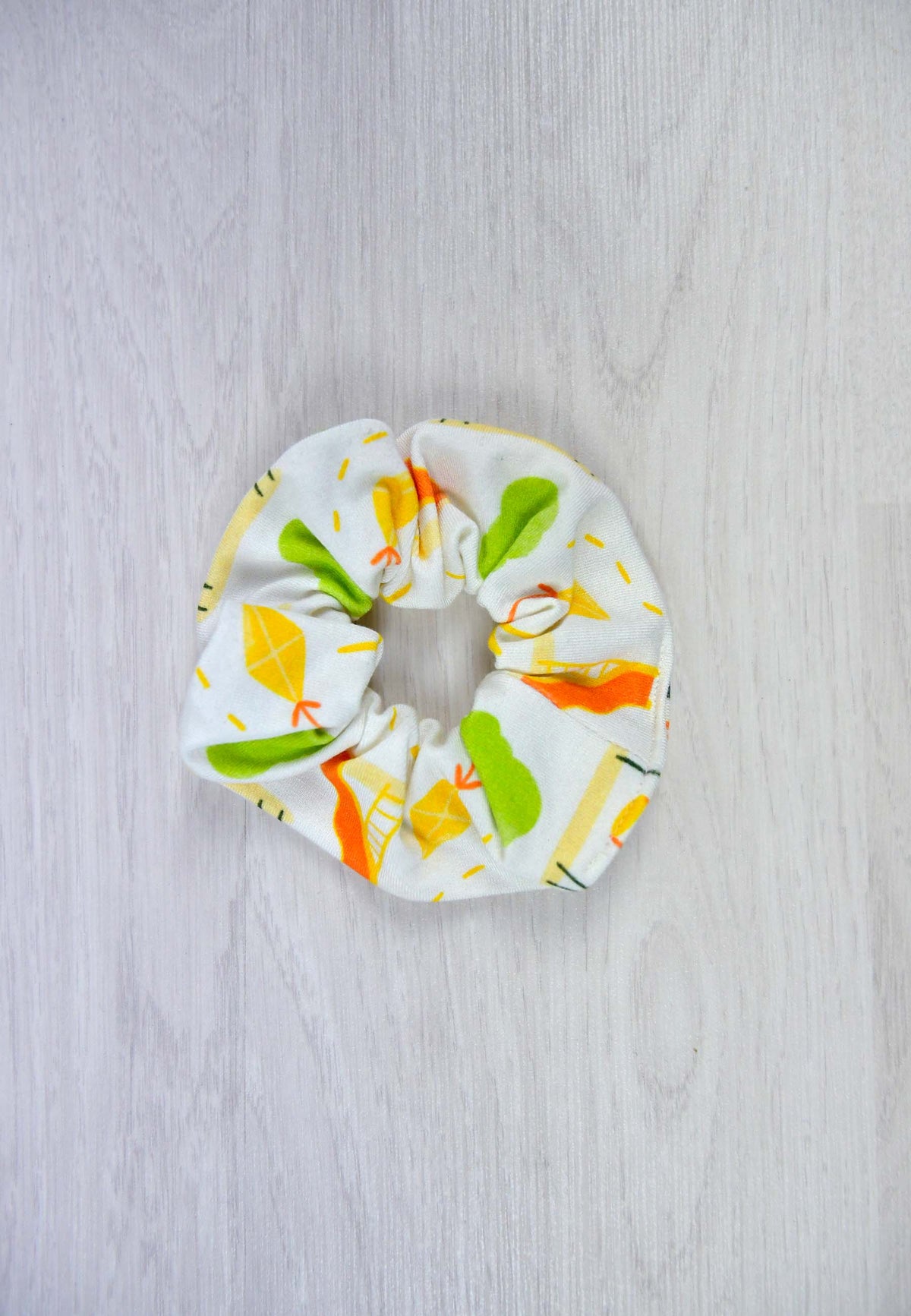 Chouchou (scrunchie) in bambù - Parchetto - Palloncino blu