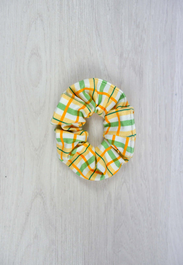 Bamboo Chouchou (scrunchie) - Floral Tartan - Blue Balloon