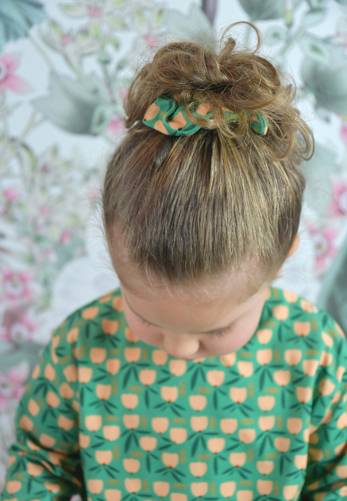 Bamboo Chouchou (scrunchie) - Tulips - Blue Balloon