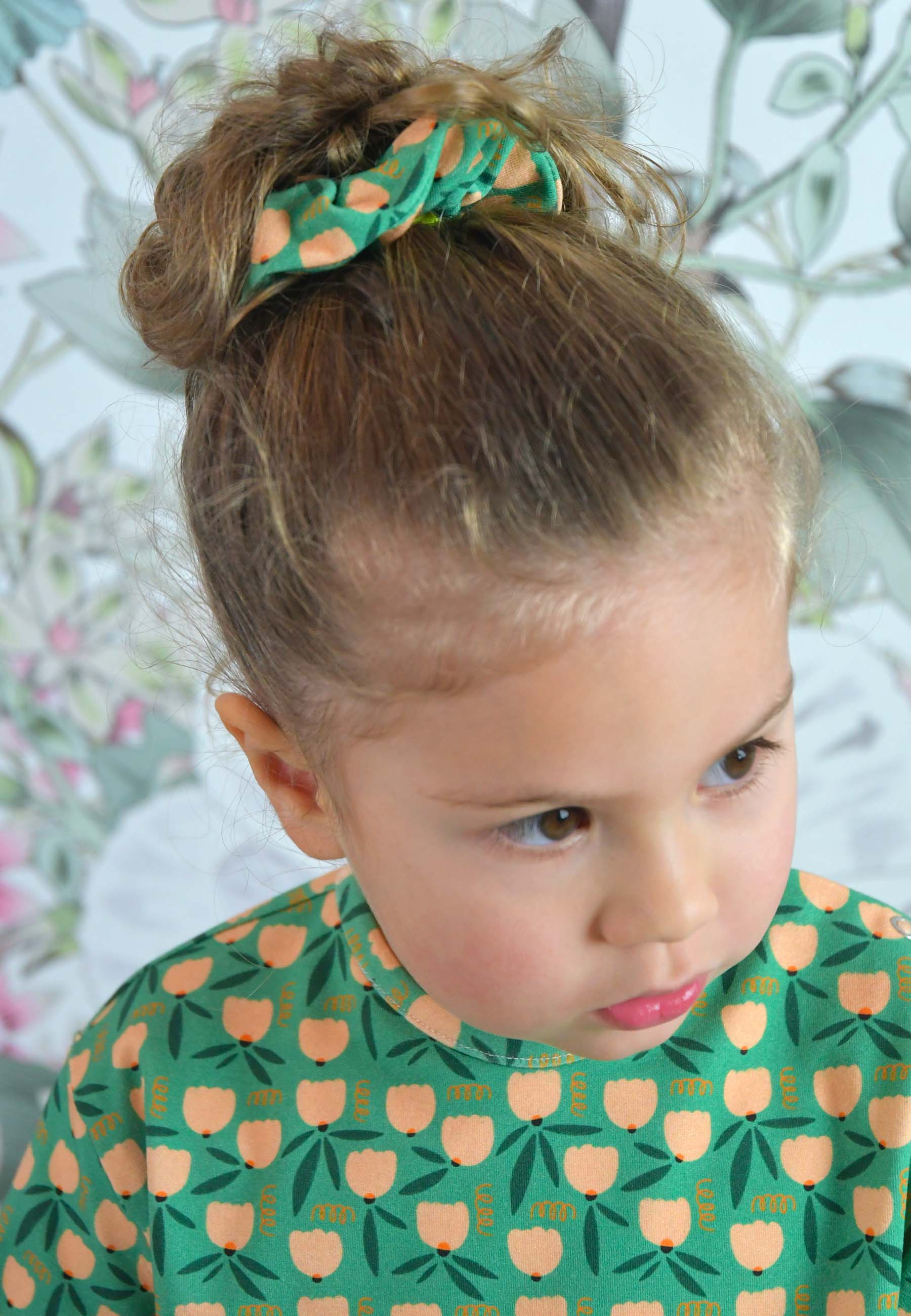 Bamboo Chouchou (scrunchie) - Tulips - Blue Balloon