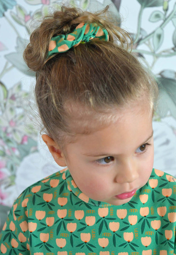 Bamboo Chouchou (scrunchie) - Tulips - Blue Balloon