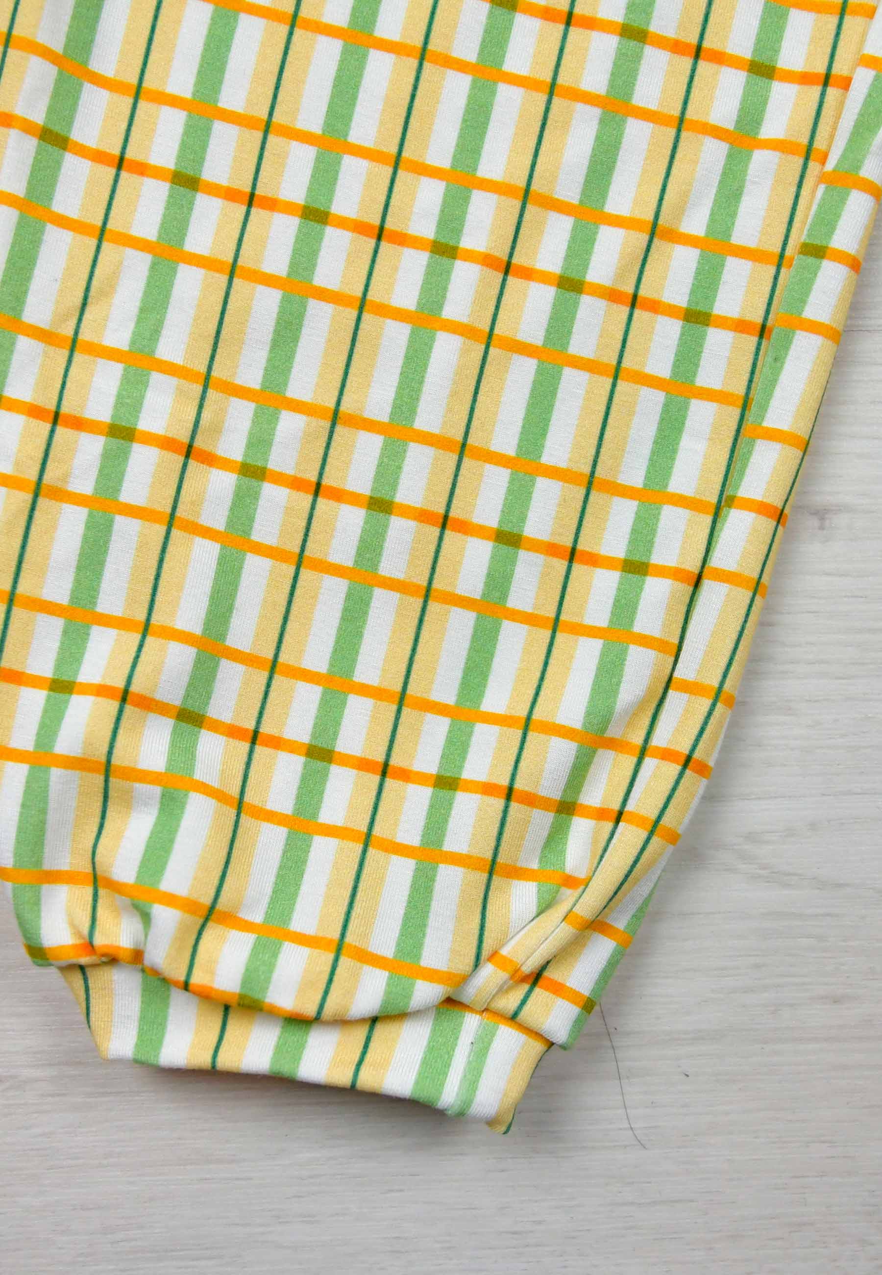 Pigiama in Bambù a Due Pezzi - Tartan Floreale Prato - Palloncino Blu