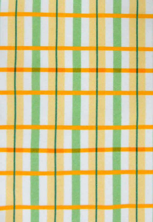 Pigiama in Bambù a Due Pezzi - Tartan Floreale Prato - Palloncino Blu