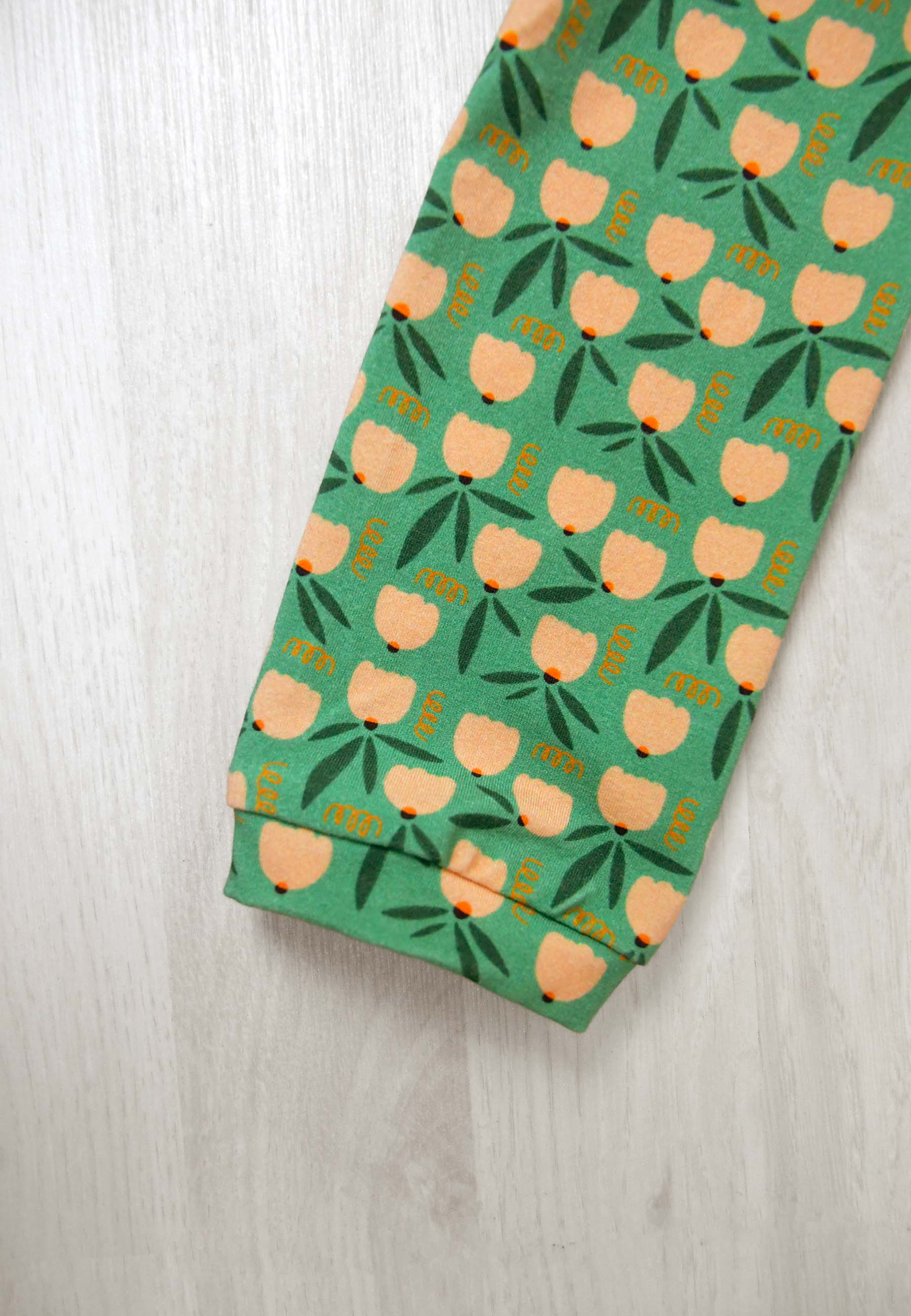 Pigiama in Bambù a Due Pezzi - Tulipani - Palloncino Blu