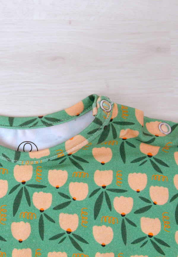 Pigiama in Bambù a Due Pezzi - Tulipani - Palloncino Blu