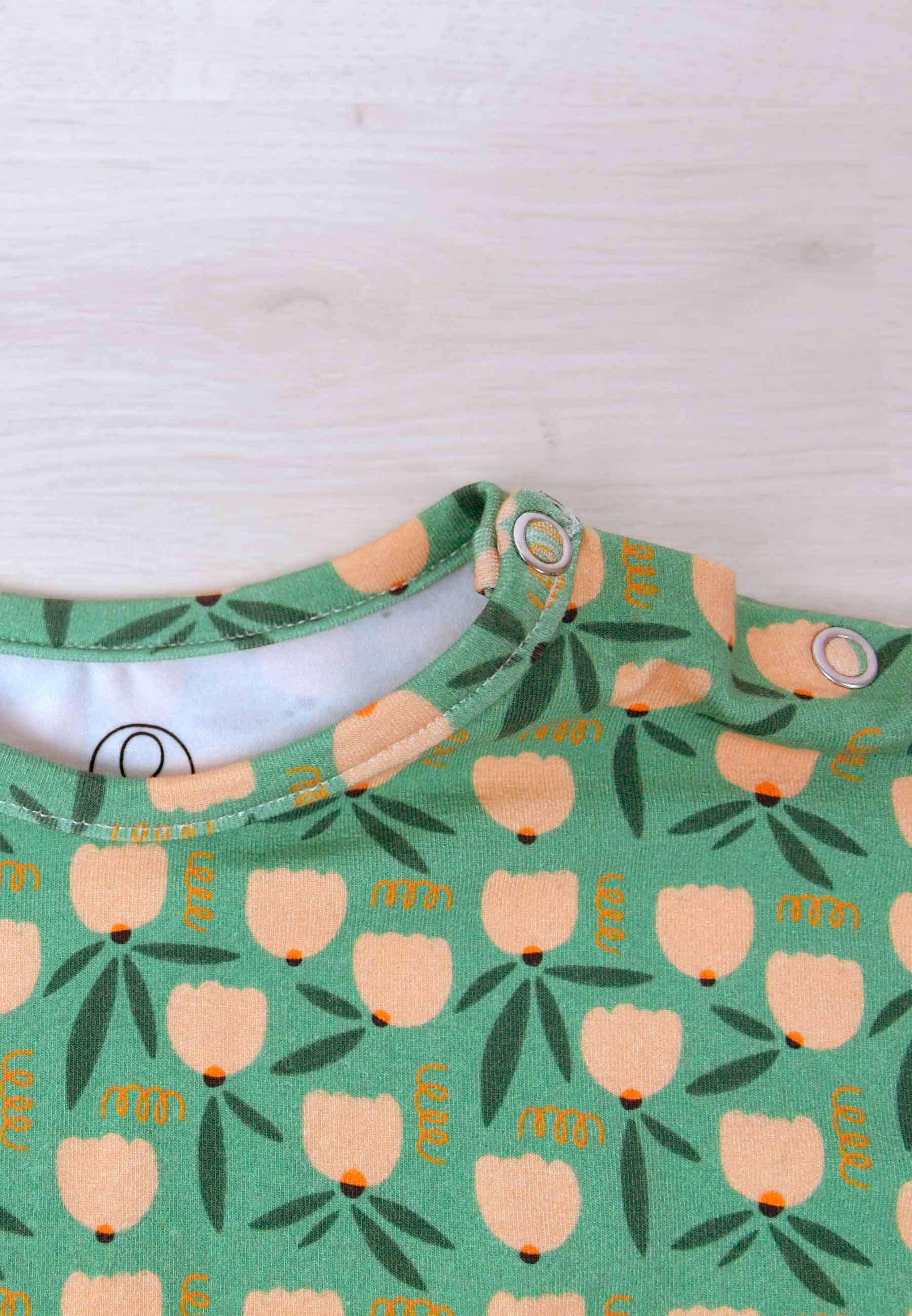 Two-Piece Bamboo Pajamas - Tulips - Blue Balloon