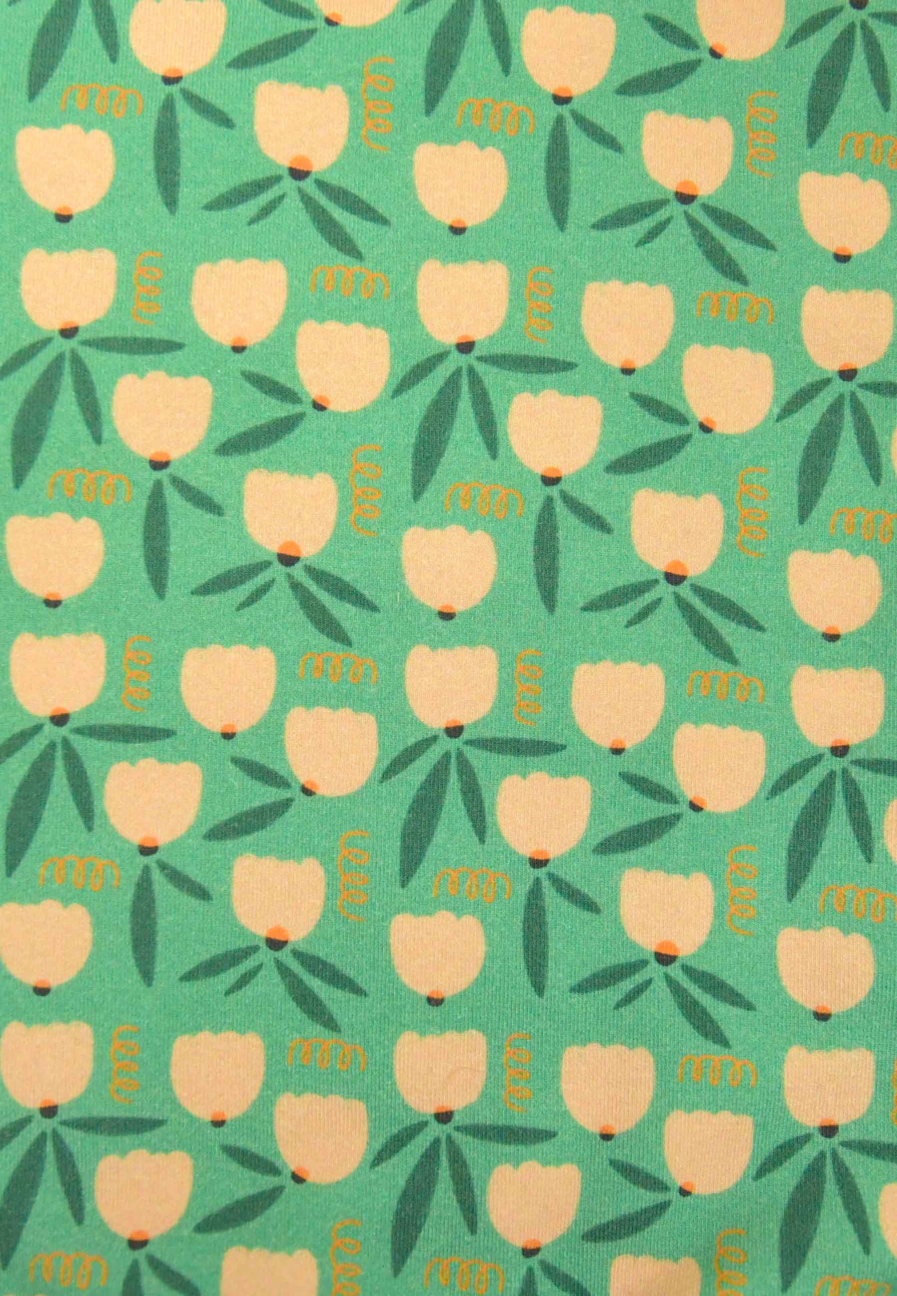 Bamboo Zip Romper - Tulips - Blue Balloon