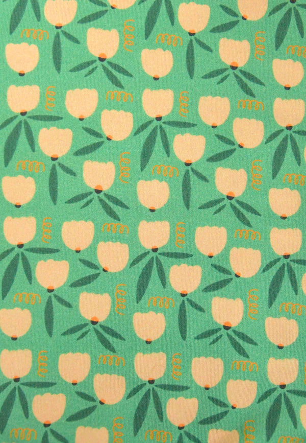 Bamboo Zip Romper - Tulips - Blue Balloon